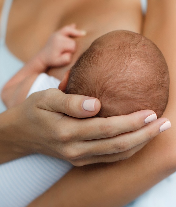 sleeping baby after a frenectomy in Mansfield