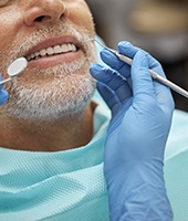 calm man smiling during sedation 