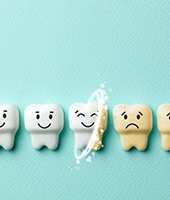 Digital illustration of teeth whitening